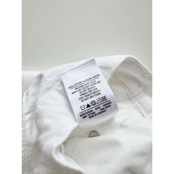 HUDSON Cara White High Rise Button Fly Cut Off Denim Shorts, Size 30 - Picture 14 of 15